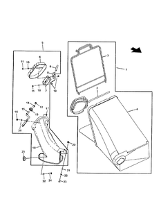 Grass Catcher Diagram and Parts List for 7800238-JS45FC 2009 Briggs and Stratton Lawn Mower